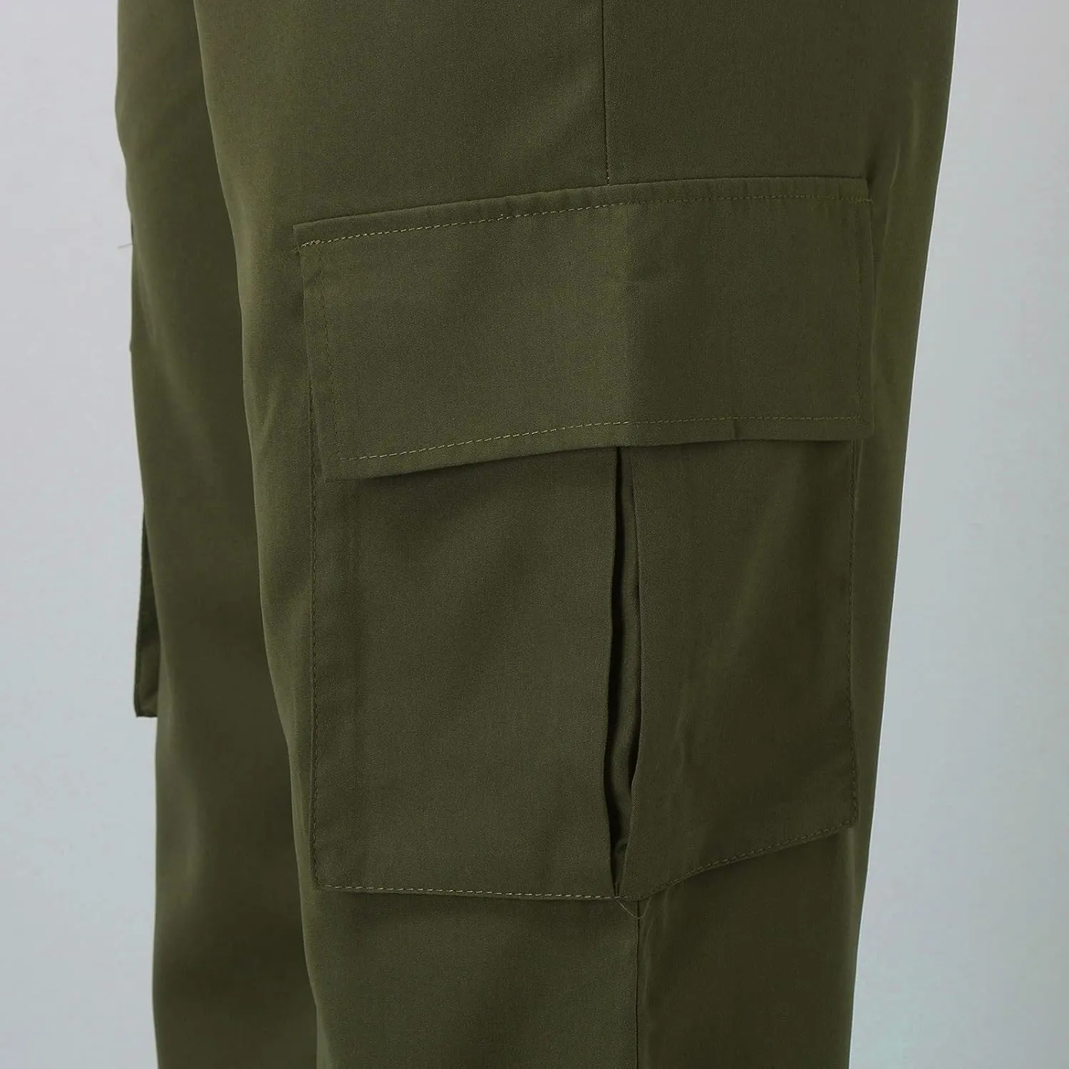 Ladies' Relaxed Trousers,Women's Belt-Free Wide Leg Pants High Waist Straight Cut Office Casual Trousers