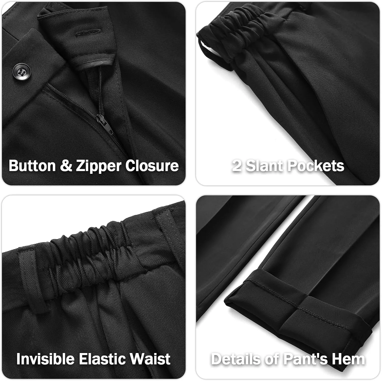 Lamgool Women's 2 Piece Set Double Breasted Blazer and Pants Suit Business Outfits for Work Office