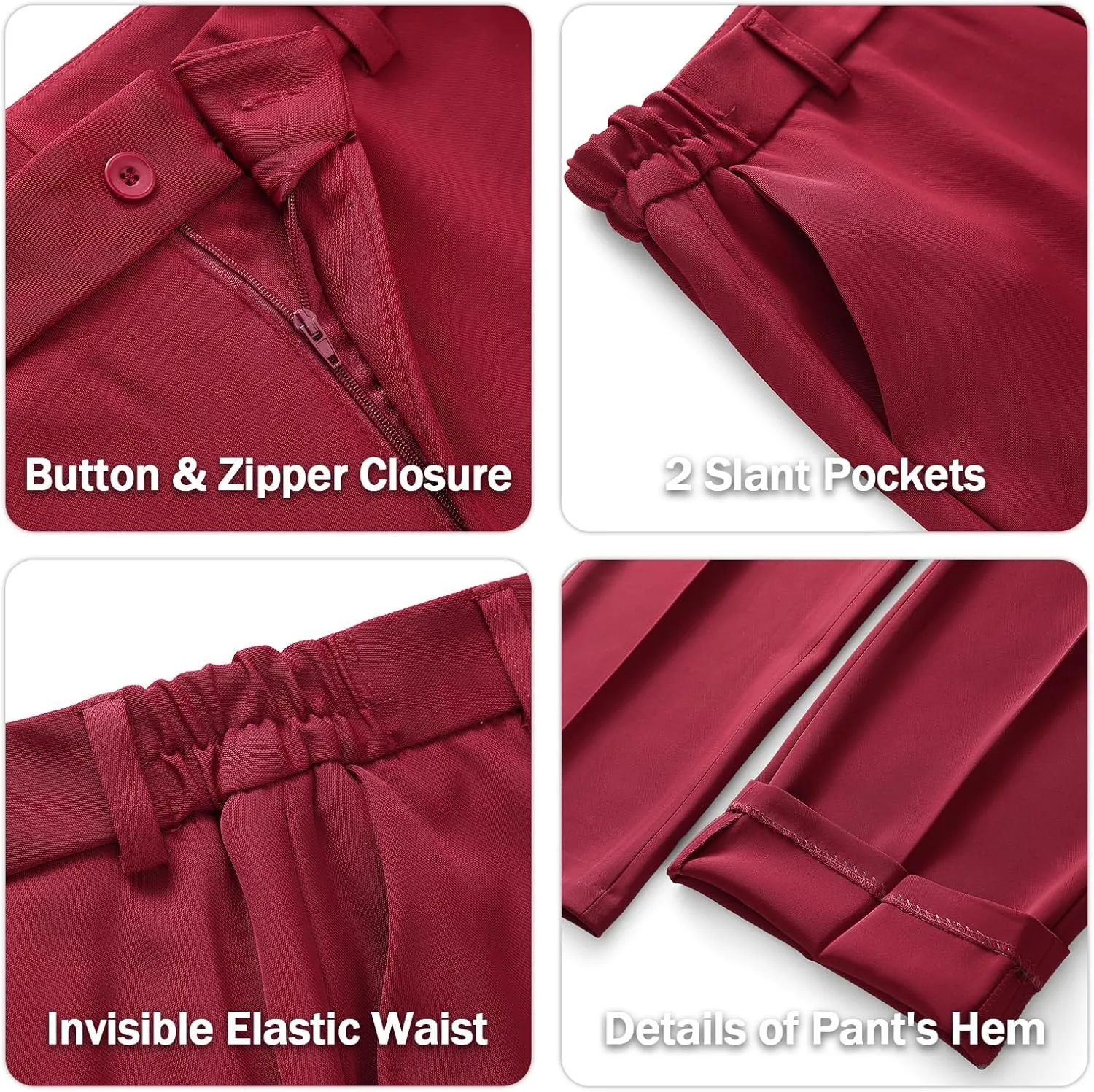 Lamgool Women's 2 Piece Set Double Breasted Blazer and Pants Suit Business Outfits for Work Office