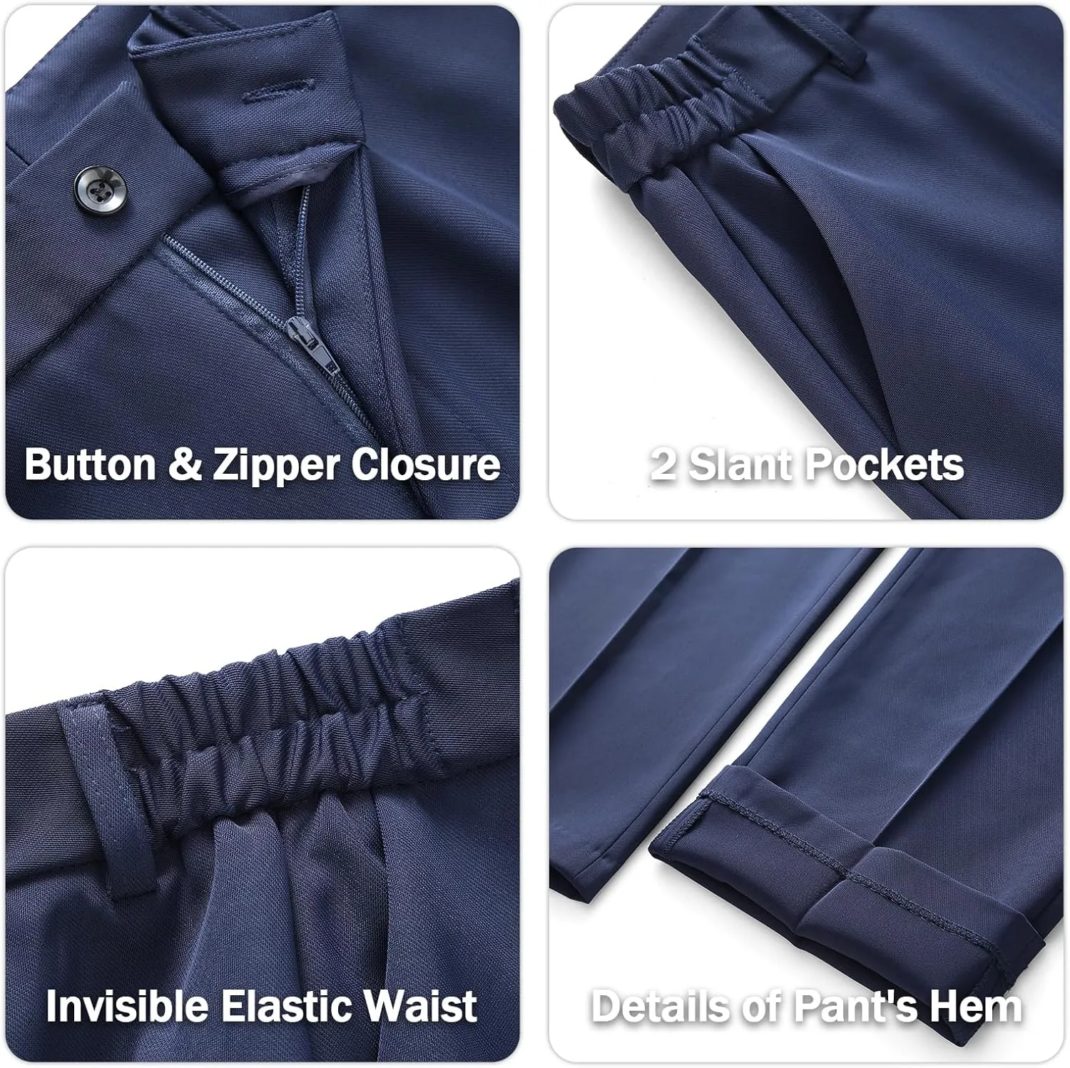 Lamgool Women's 2 Piece Set Double Breasted Blazer and Pants Suit Business Outfits for Work Office