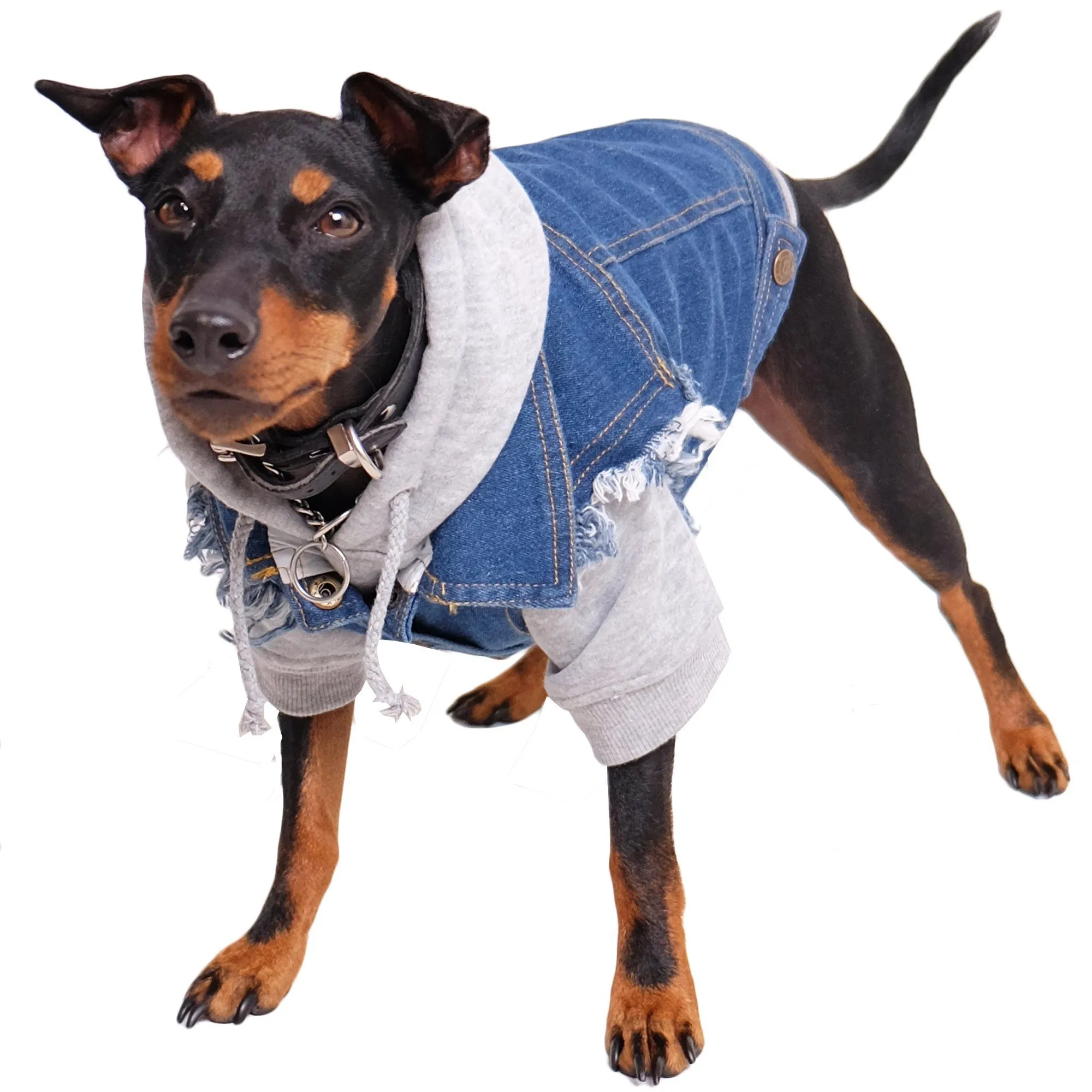 Layer Up! Denim Vest & Hoodie Set