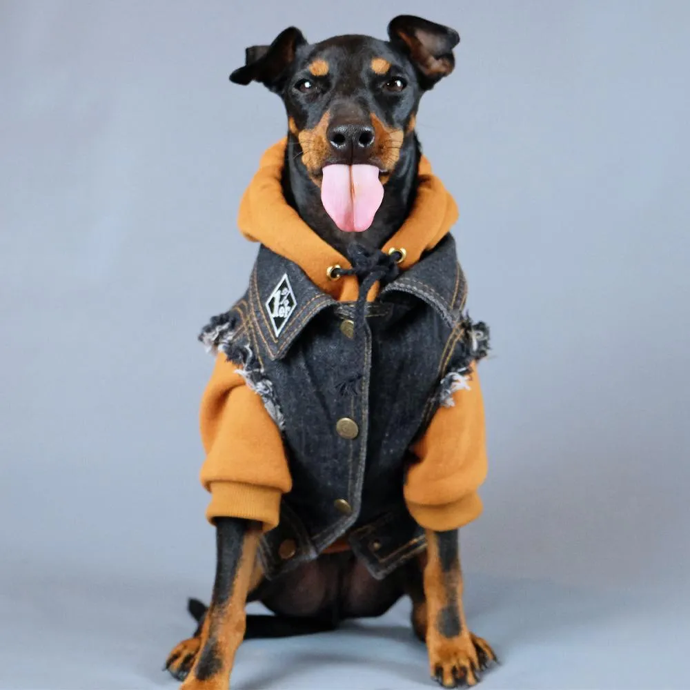 Layer Up! Denim Vest & Hoodie Set