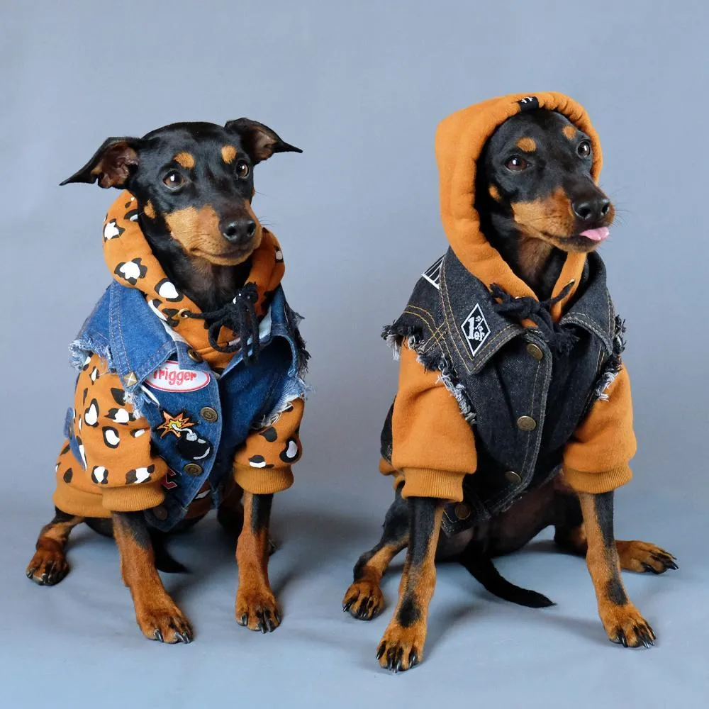 Layer Up! Denim Vest & Hoodie Set