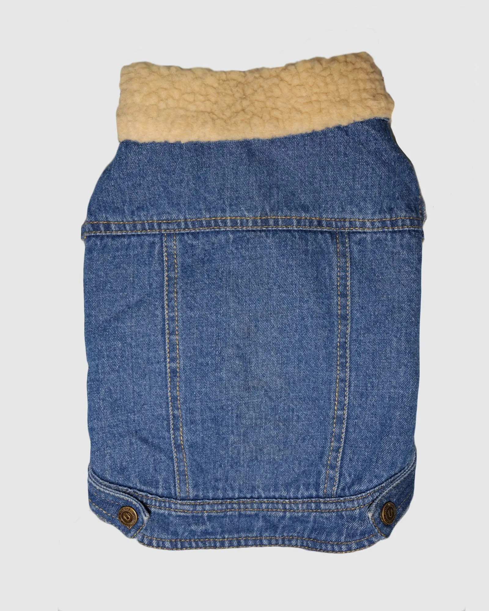 Layer Up! - Sherpa Denim dog vest   Dog Hoodie Set