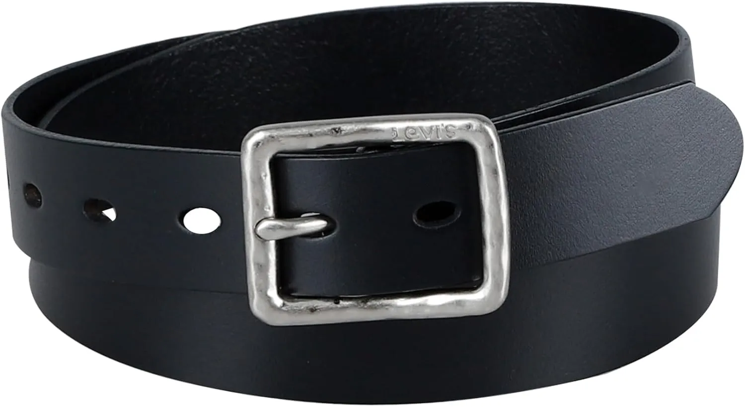 Levi's Women's Slim Casual Leather Jean Belt with Square Center Bar Buckle (Regular and Plus Sizes)