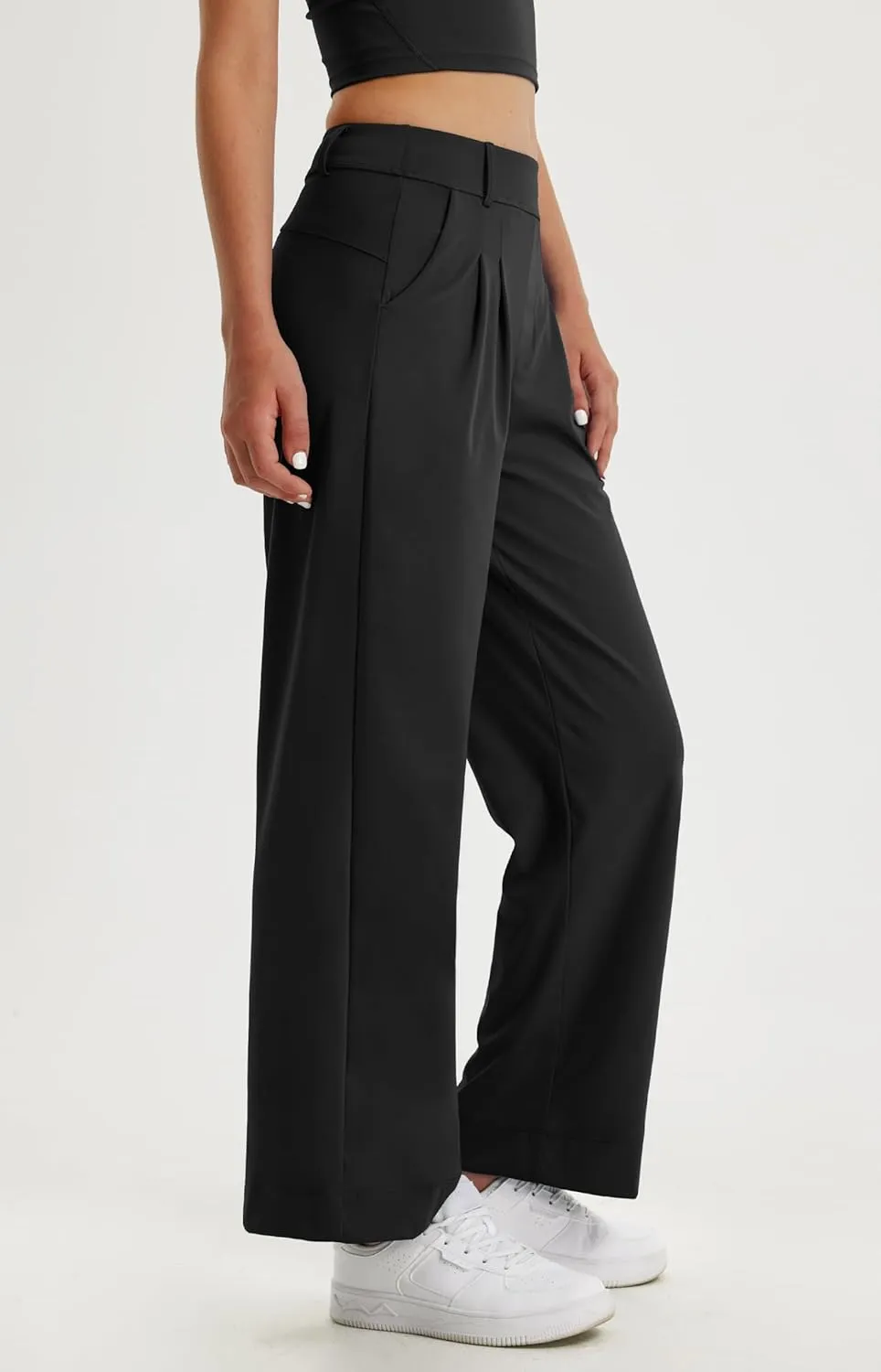 Libin Women's Wide Leg Dress Pants 27"/29"/31" High Waisted Stretch Work Casual Sweatpants Trousers with Pockets