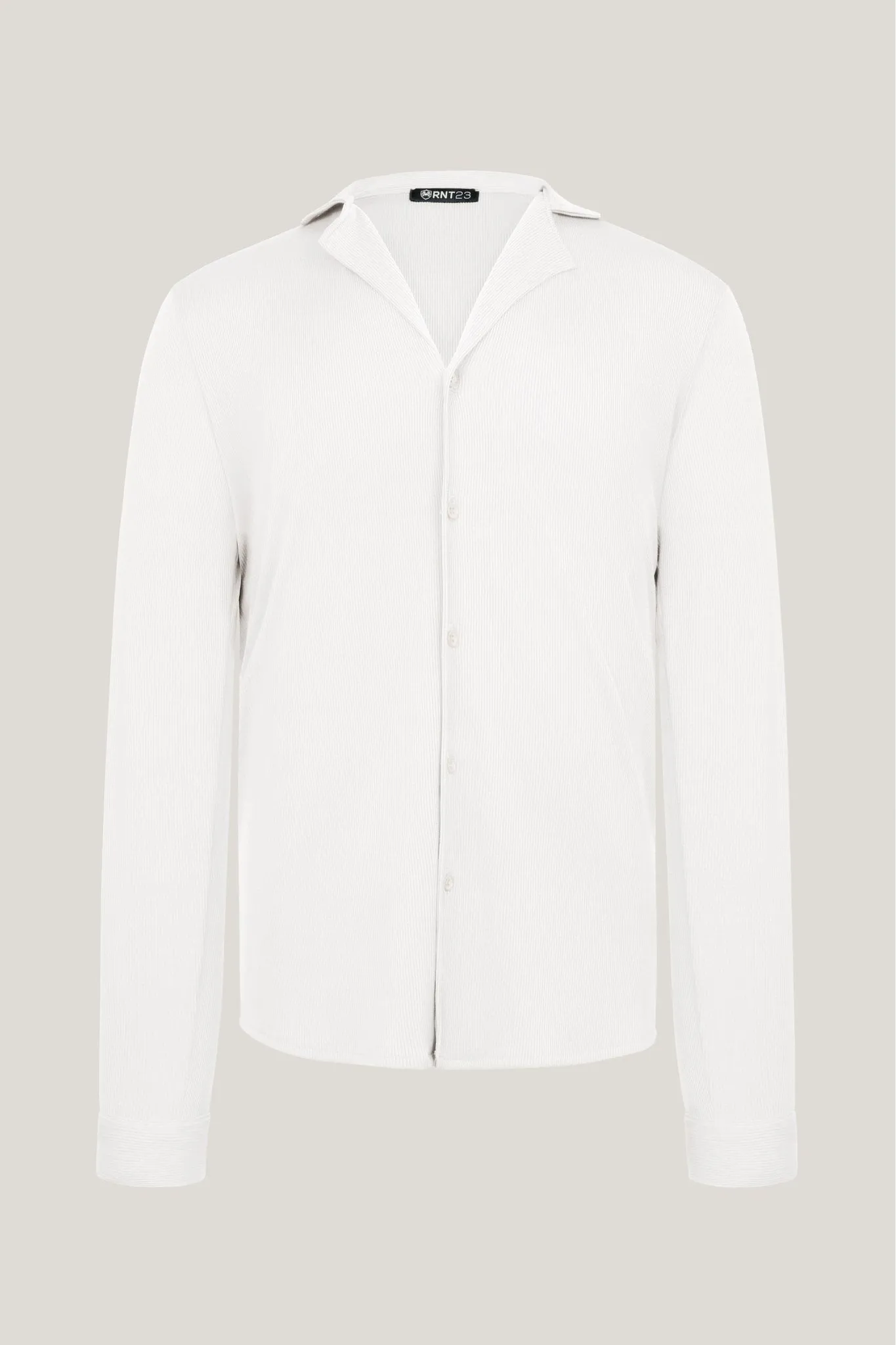 Lightweight Drapery Plisse Shirt - Off White