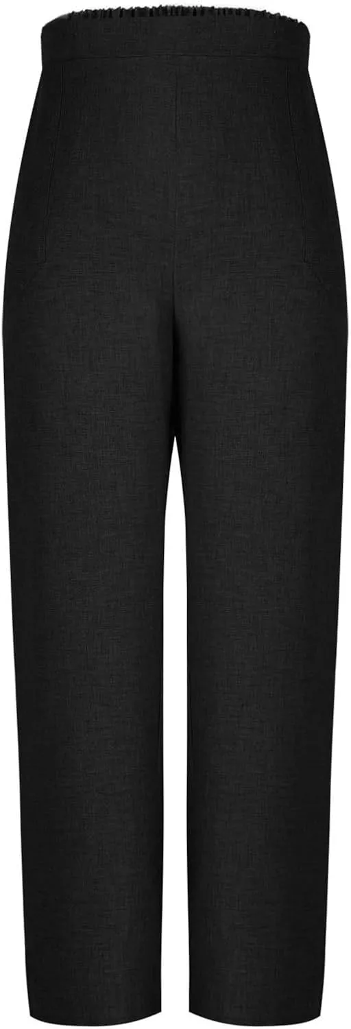 Linen Pants for Womens Summer Drawstring Waist Wide Leg Trousers Loose Linen Lightweight Pant Casual Beach Long Slacks