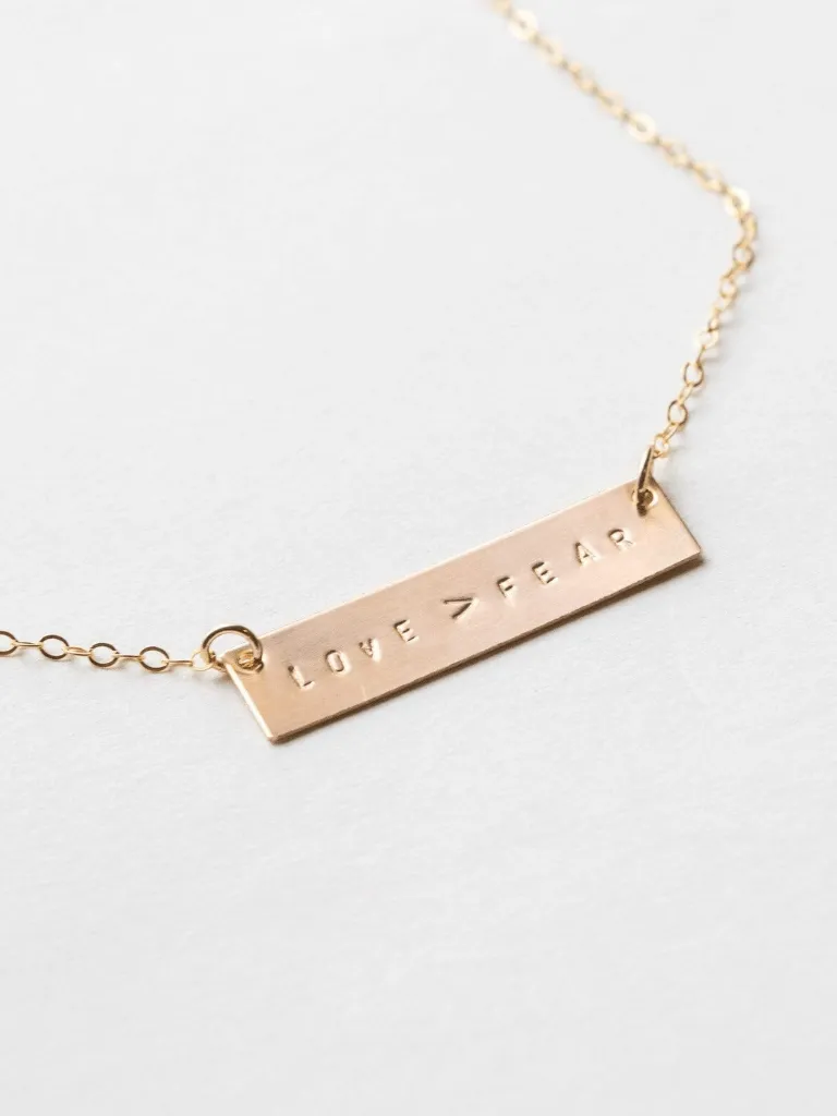 Love > Fear Necklace