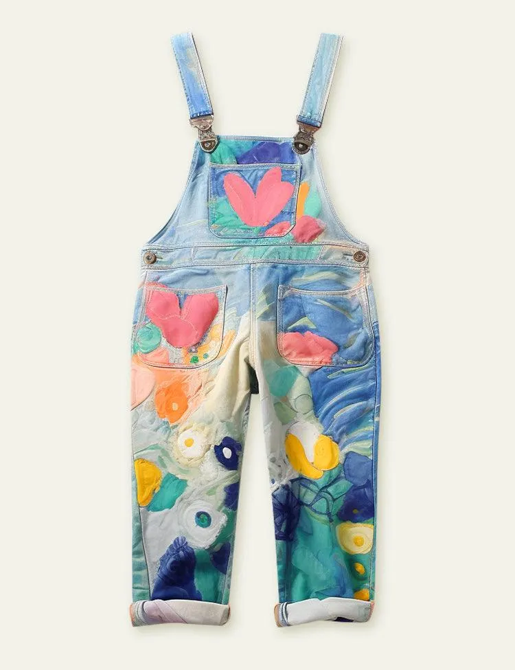 Lucky Sale-Sweet Heart Overalls With Pocket