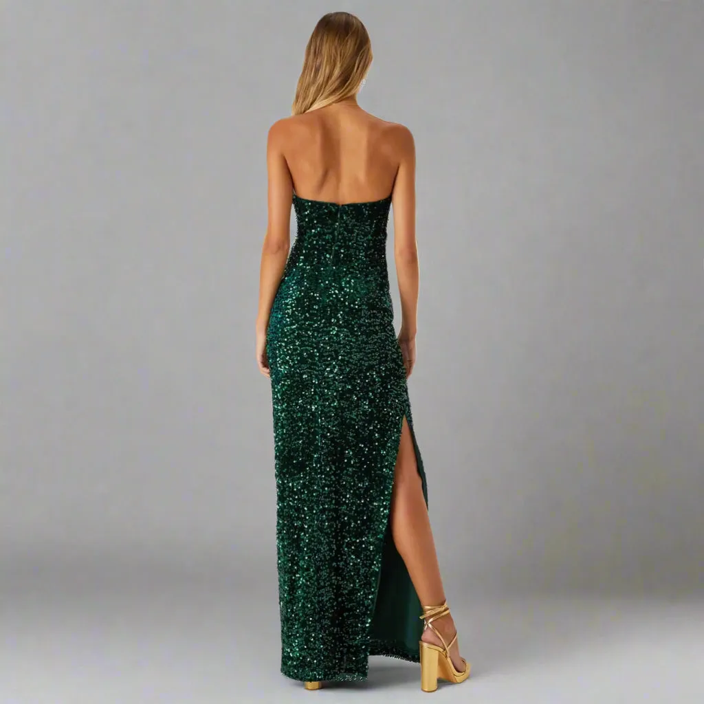 Lulu's evergreen sequin dress, size S