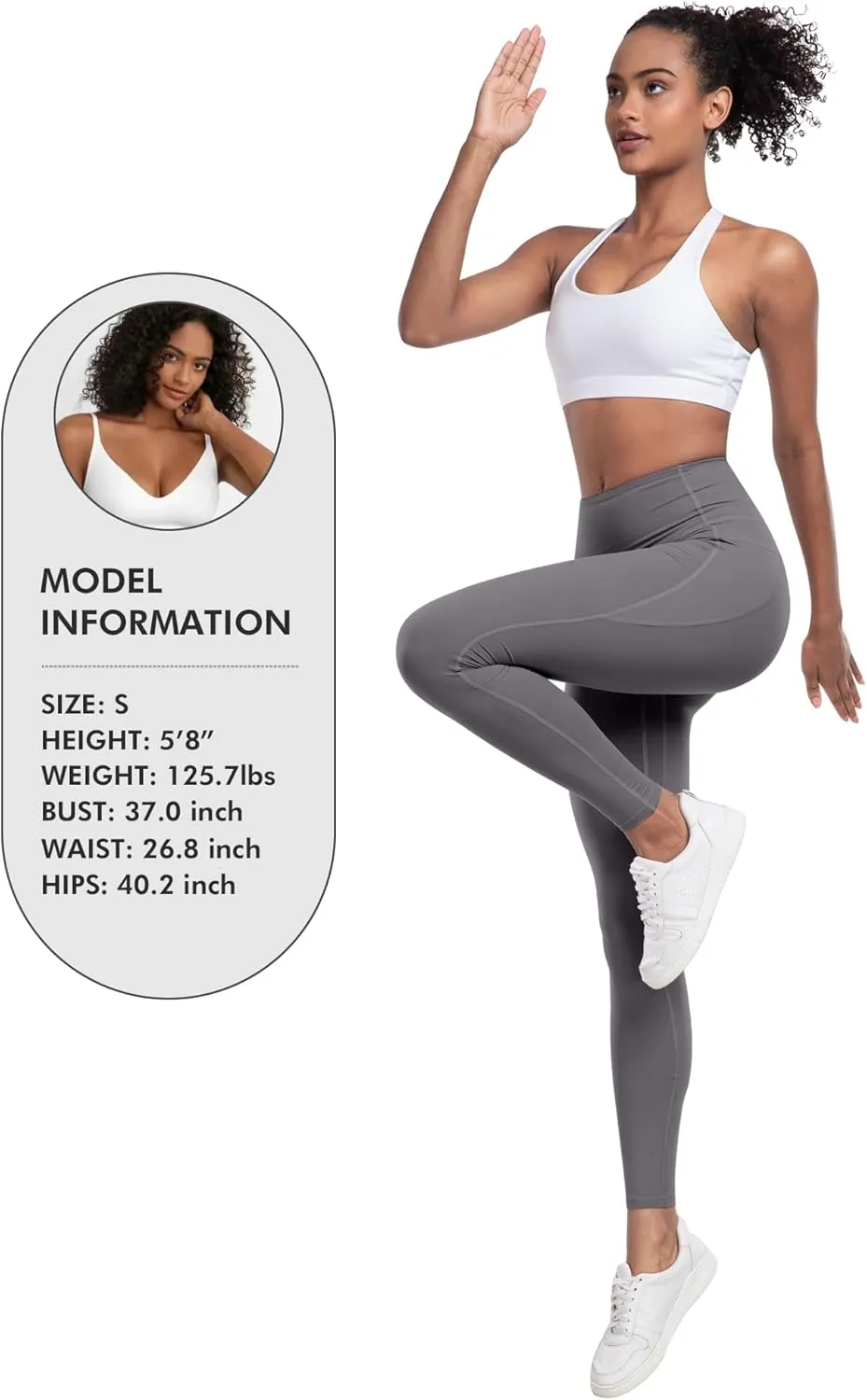 LZYVOO Leggings with Pockets for Women, 6 Packs Soft High Waisted Tummy Control Workout Yoga Pants