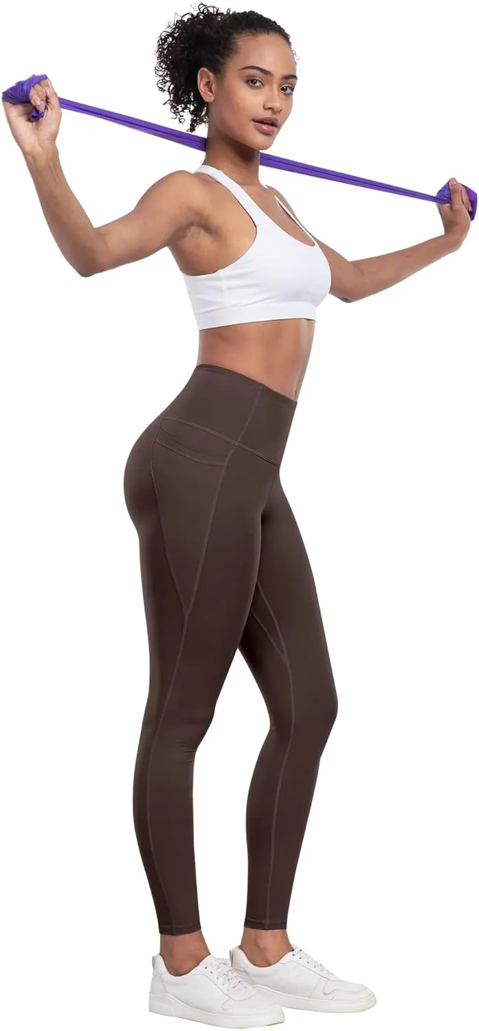 LZYVOO Leggings with Pockets for Women, 6 Packs Soft High Waisted Tummy Control Workout Yoga Pants