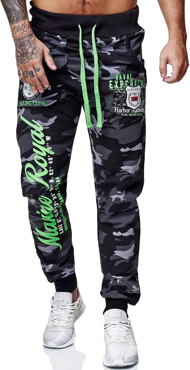 Marine Royal Men's Jogger Pants, Sports Fitness Running Casual Sweatpants