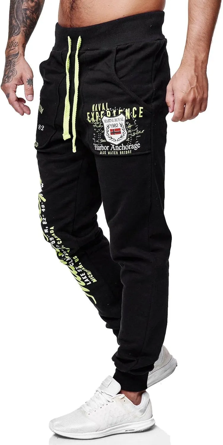 Marine Royal Men's Jogger Pants, Sports Fitness Running Casual Sweatpants
