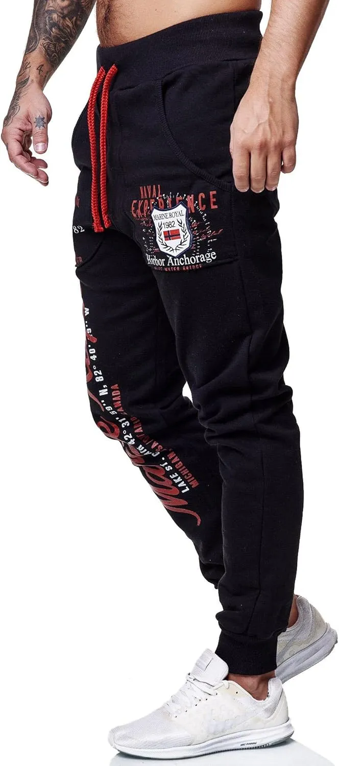 Marine Royal Men's Jogger Pants, Sports Fitness Running Casual Sweatpants