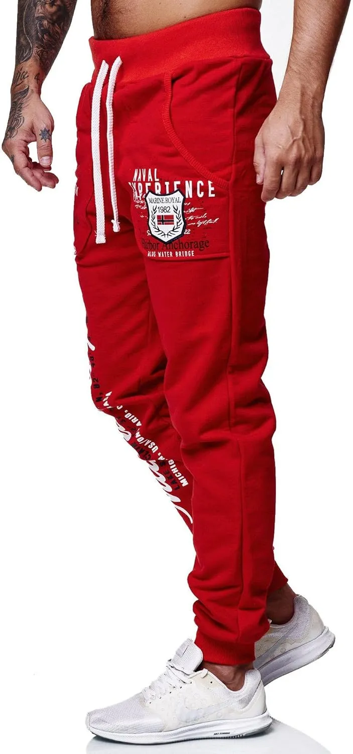 Marine Royal Men's Jogger Pants, Sports Fitness Running Casual Sweatpants