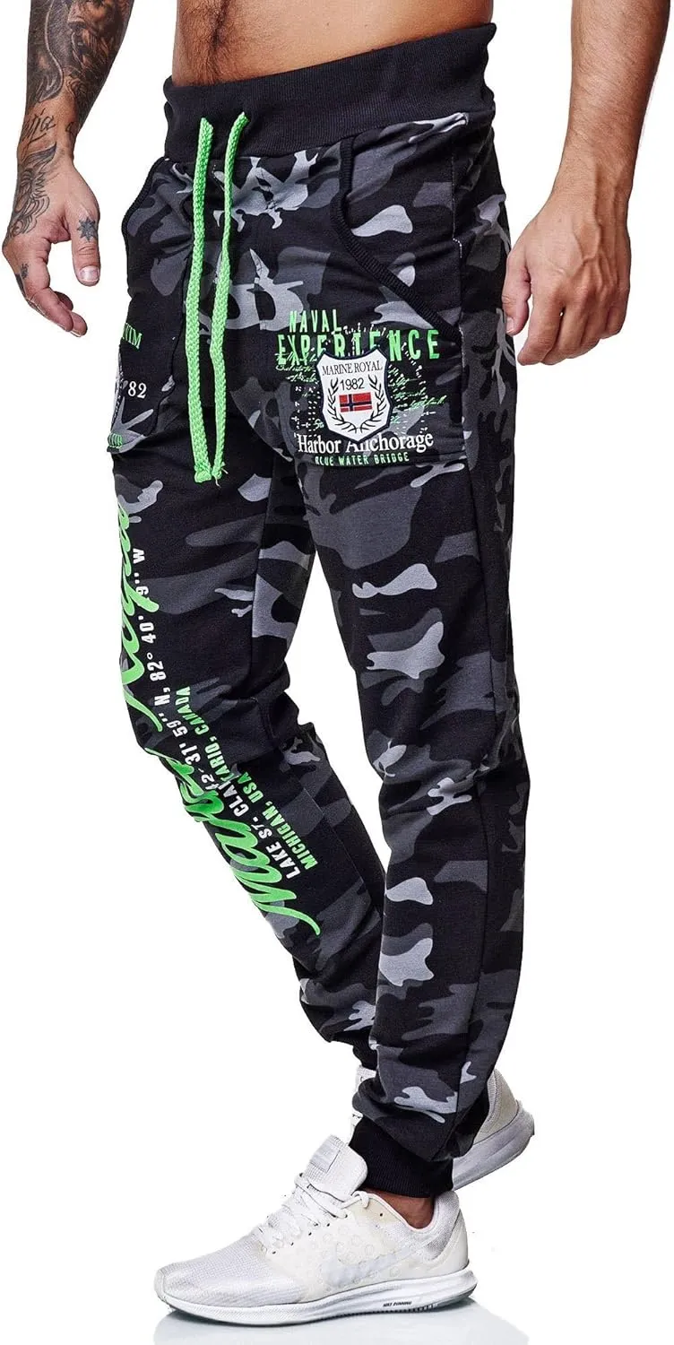 Marine Royal Men's Jogger Pants, Sports Fitness Running Casual Sweatpants