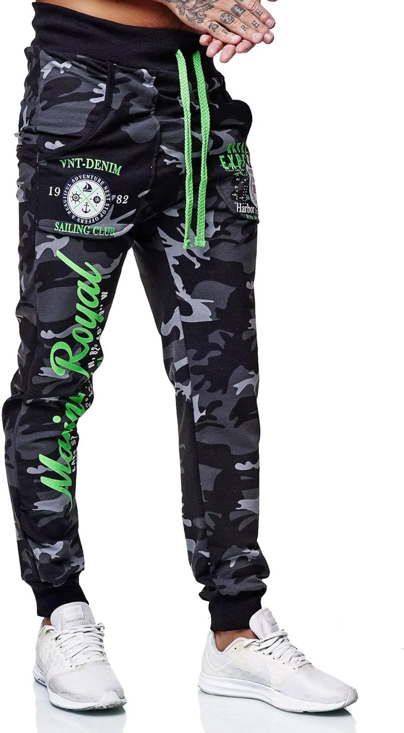 Marine Royal Men's Jogger Pants, Sports Fitness Running Casual Sweatpants