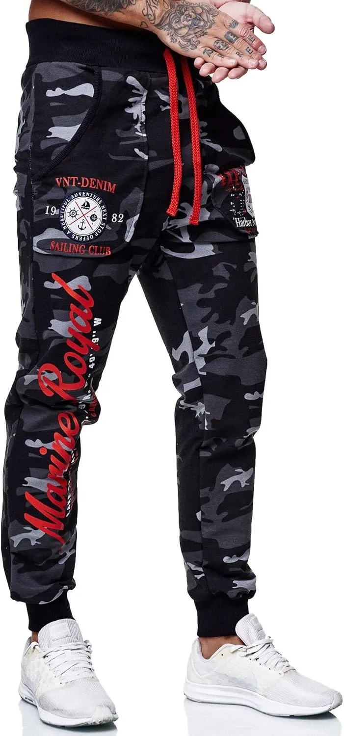 Marine Royal Men's Jogger Pants, Sports Fitness Running Casual Sweatpants