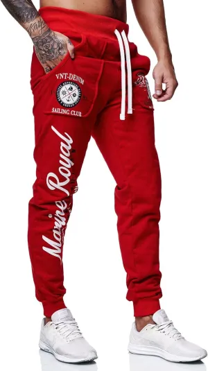 Marine Royal Men's Jogger Pants, Sports Fitness Running Casual Sweatpants