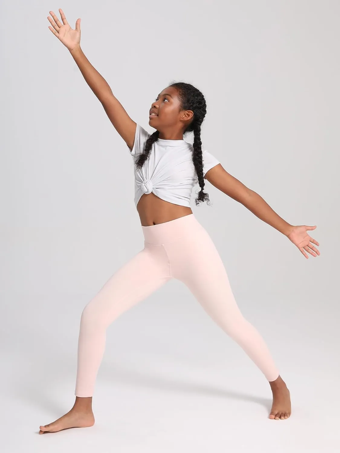 MCEDAR Girls Leggings Athletic Pants High Waisted Soft Yoga Pants Kids Workout Dance Tights Pants