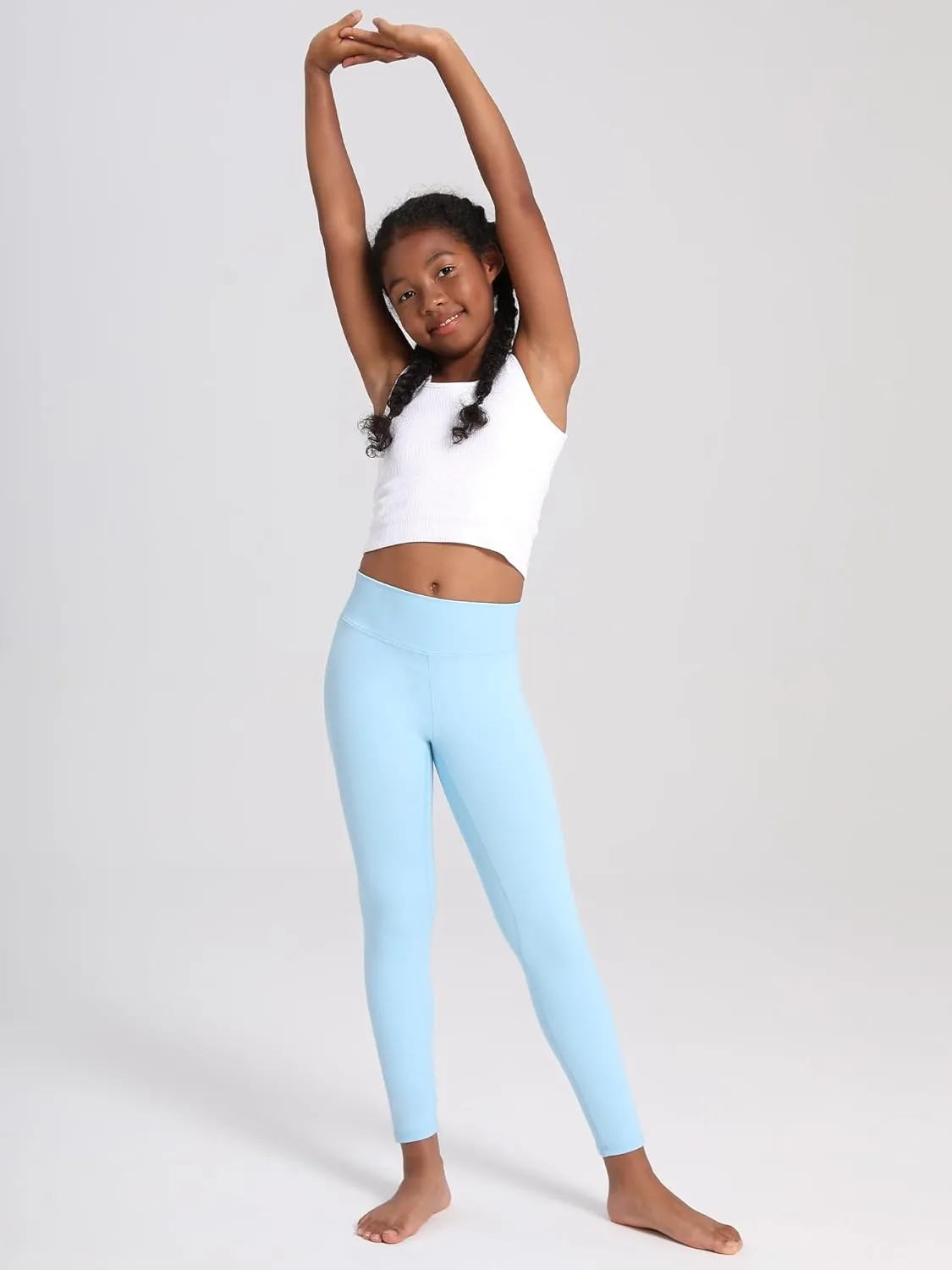 MCEDAR Girls Leggings Athletic Pants High Waisted Soft Yoga Pants Kids Workout Dance Tights Pants