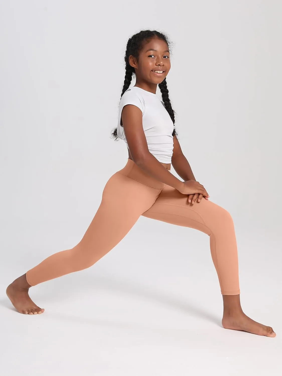 MCEDAR Girls Leggings Athletic Pants High Waisted Soft Yoga Pants Kids Workout Dance Tights Pants