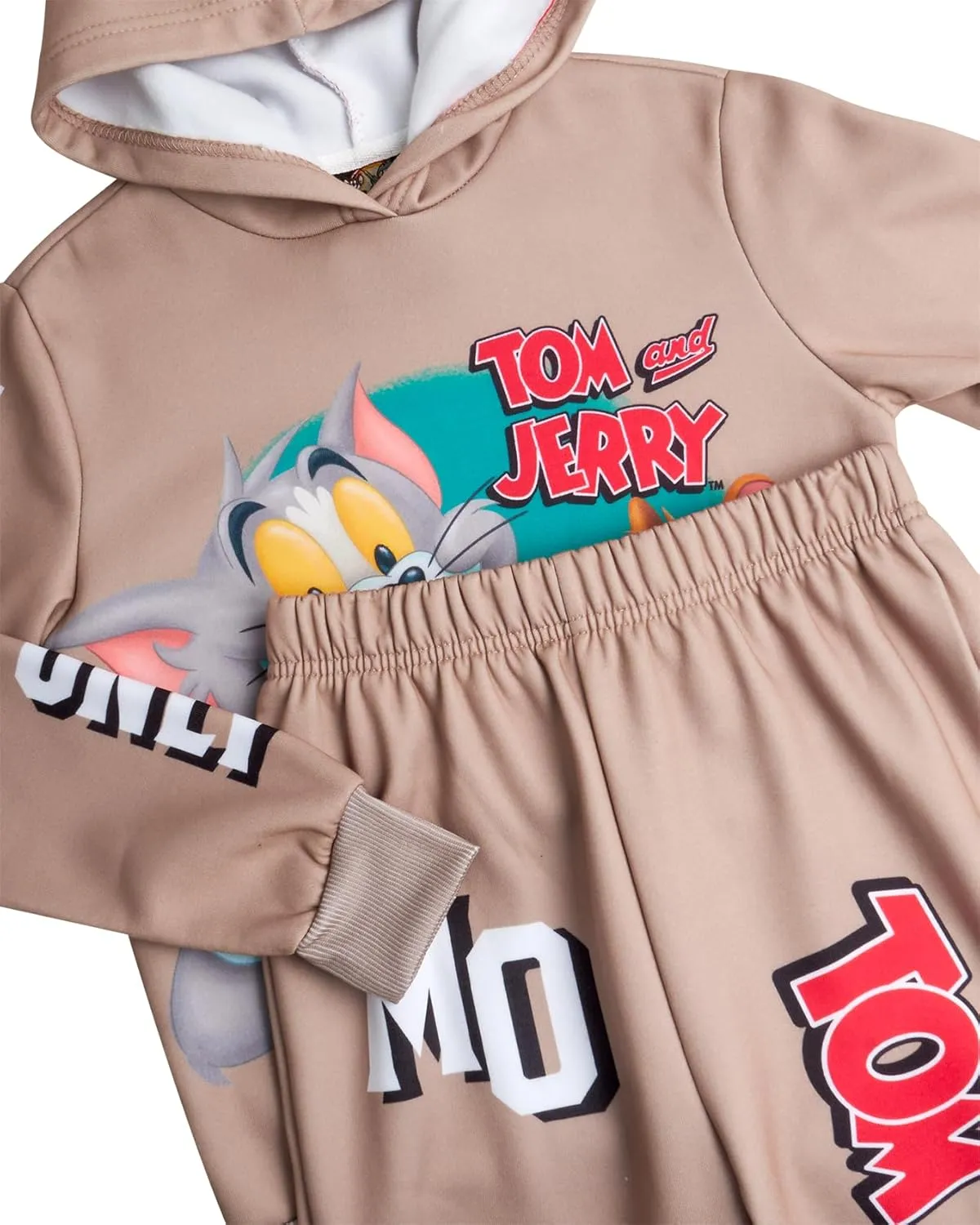Members Only Boys' Active Tracksuit Set - 2 Piece Looney Tunes, Marvin, Tom & Jerry Fleece Hoodie and Sweatpants (Size: 4-18)