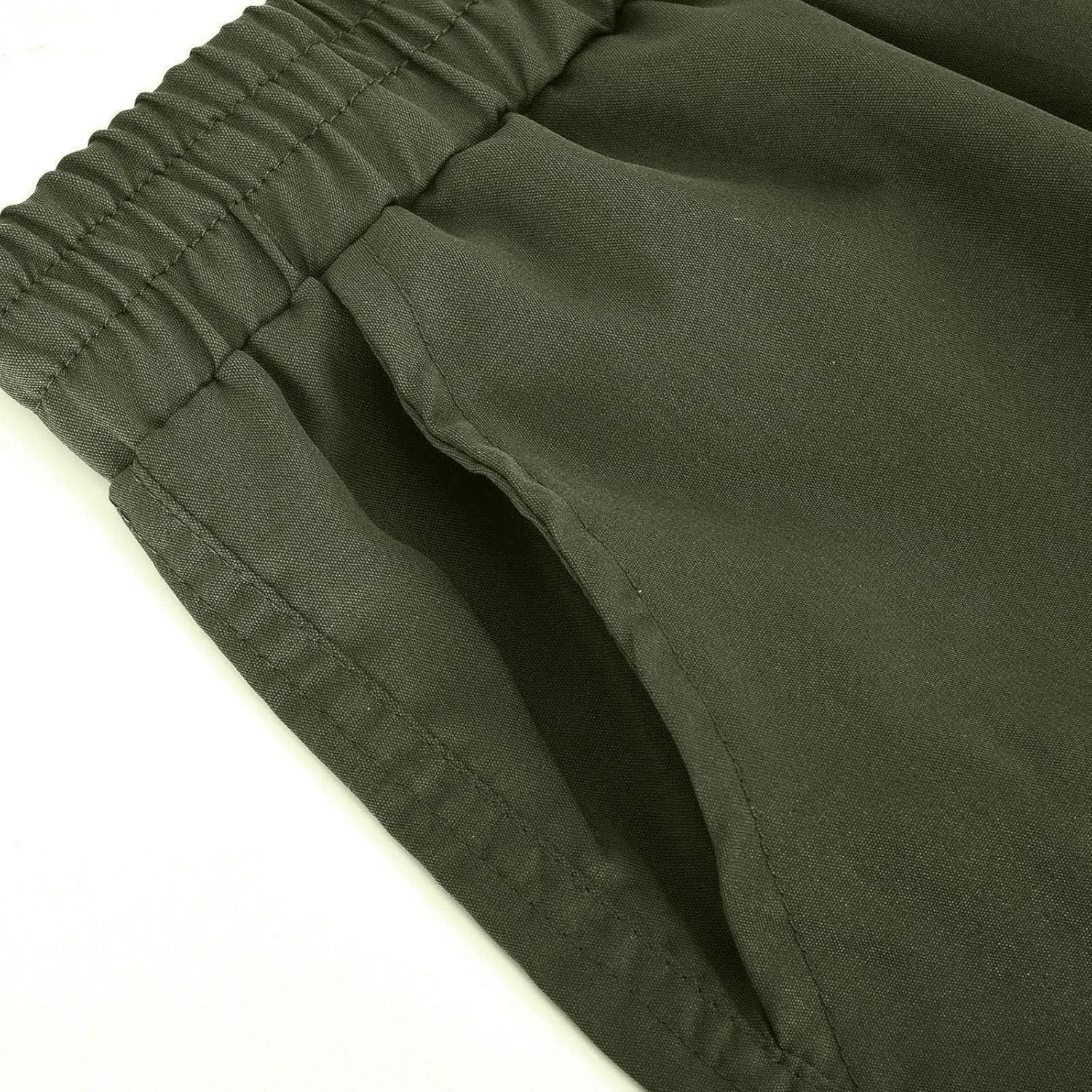 Mens Cargo Pants Casual Lightweight Elastic Waist Drawstring Tapered Pant with Pockets