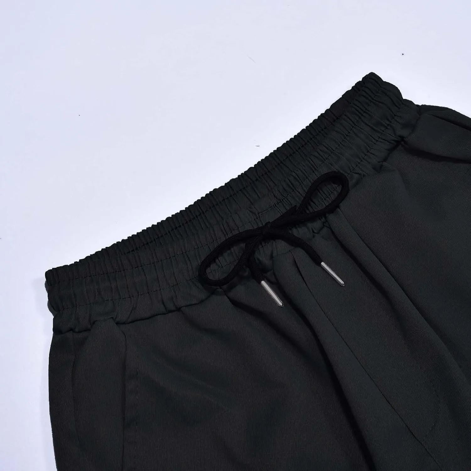 Mens Cargo Pants Jogger Hiking Elastic Waist Regular Fit Casual Straight Drawstring Lightweight Pants with Pockets