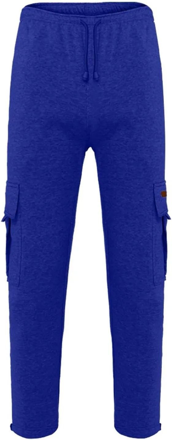 Men's Casual Cargo Pants Hiking Pants Elastic Waist Drawstring Stretch Joggers Sweatpants Athletic Pants Overalls