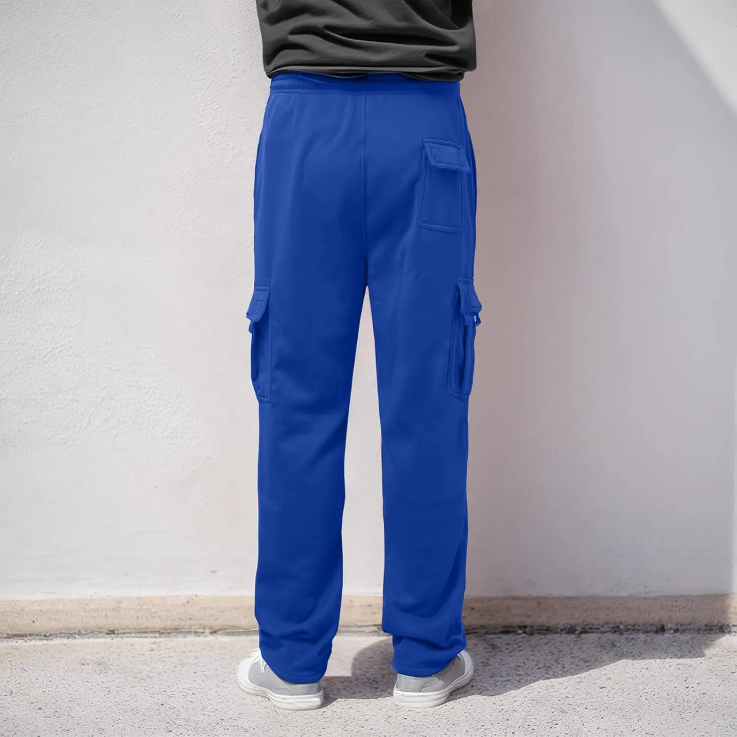 Men's Casual Cargo Pants Hiking Pants Elastic Waist Drawstring Stretch Joggers Sweatpants Athletic Pants Overalls