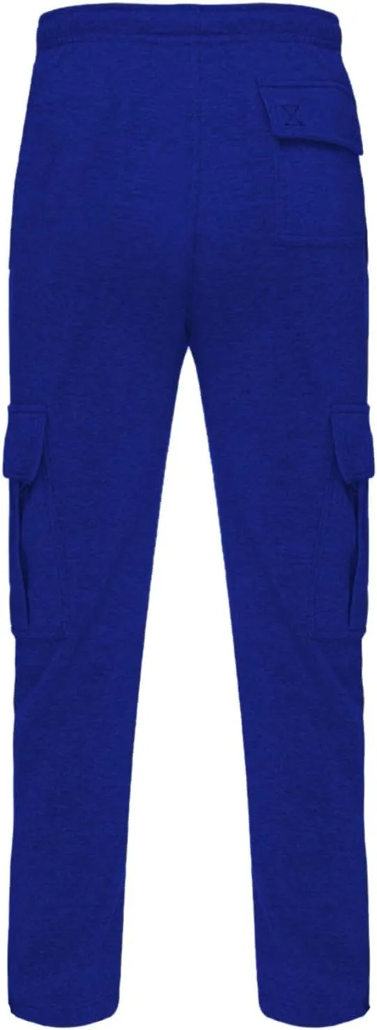 Men's Casual Cargo Pants Hiking Pants Elastic Waist Drawstring Stretch Joggers Sweatpants Athletic Pants Overalls