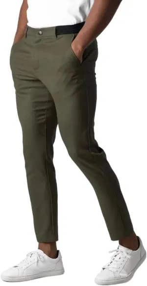 Men's Casual Elasticity Slim Fit Active Chinos Pants, Classic Wrinkle-Resistant Stretch Work Pants