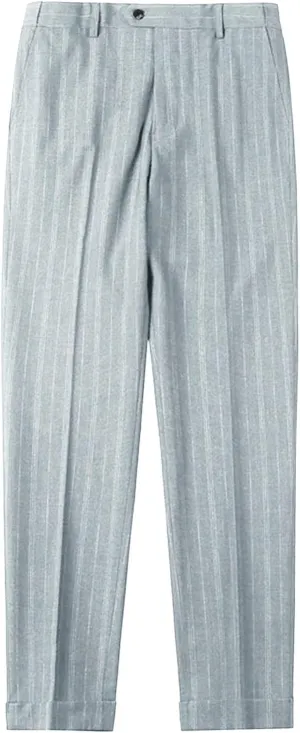 Men's Classic Athletic Pants Slim Fit Business Dress Pants Chino Pant Flat Front Straight Fit Suit Pant (34,Grey)