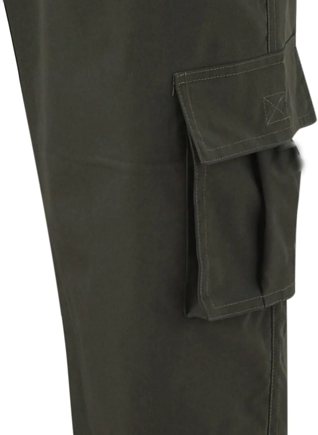 Men's Corduroy Cargo Pants, Baggy Sweatpants, Casual Hip Hop Pants Loose Fit Elastic Waist Drawstring Trousers