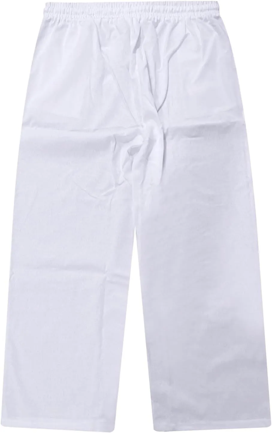 Men's Cotton Linen Pants Elastic Casual Drawstring Pant with Pockets Summer Beach Pants for Men Baggy Trousers