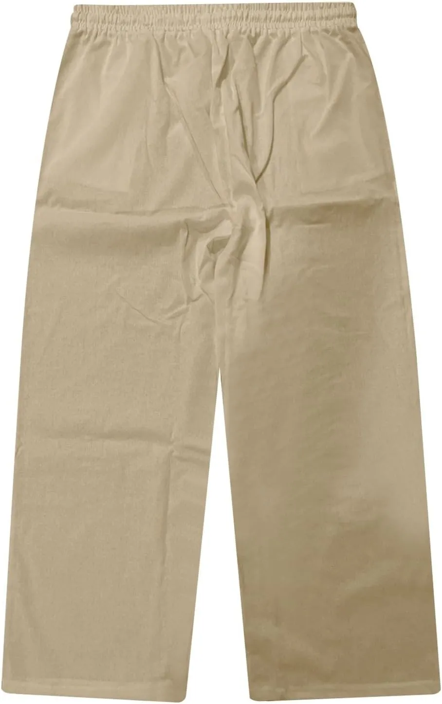 Men's Cotton Linen Pants Elastic Casual Drawstring Pant with Pockets Summer Beach Pants for Men Baggy Trousers