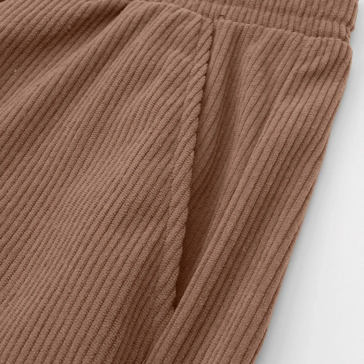 Men's Elastic Waist Casual Pants, Corduroy Baggy Quick Dry Lightweight Athletic Outdoor Hiking Sweatpants with Pockets