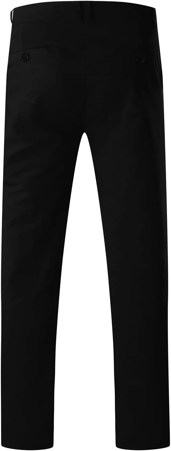 Mens Fashion Joggers Solid Color Trousers Casual Cotton Cargo Pants Loose Fit Hiking Pants Gym Sweatpants Overalls