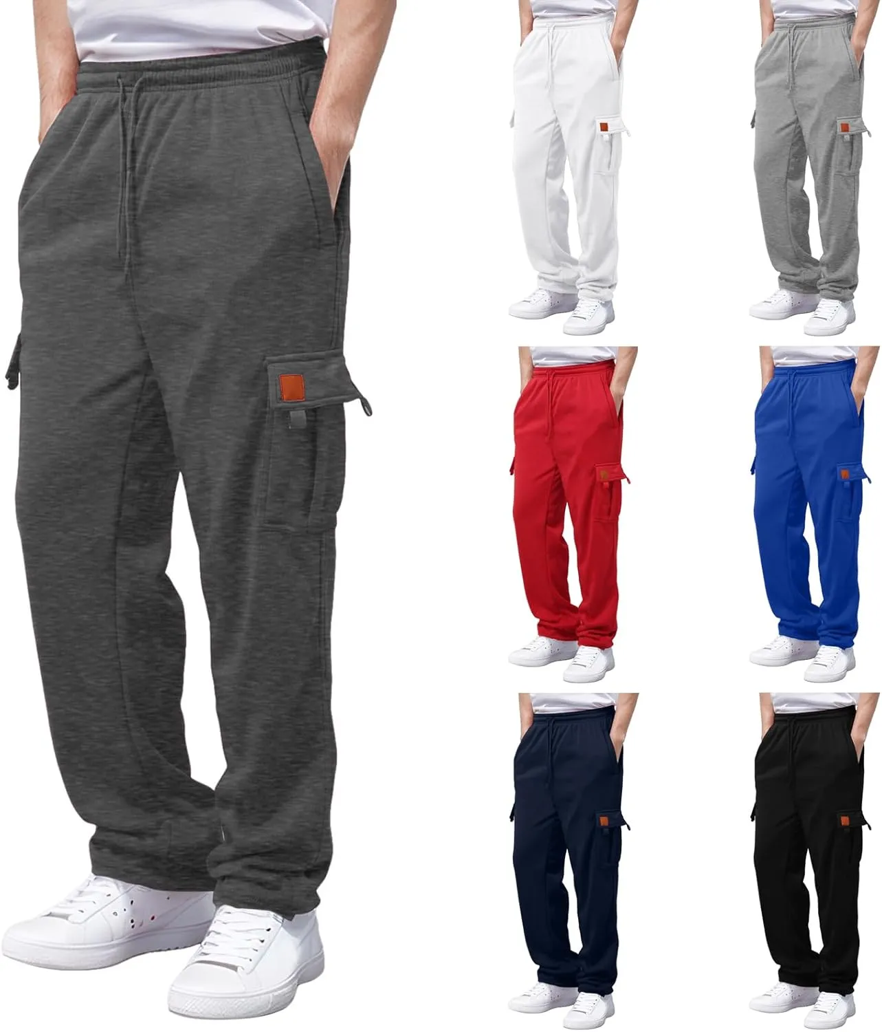 Mens Fashion Pants with Multi-Pocket Mens 2023 Classic Fit Fashion Work Trousers Hiking Outdoor Joggers Cargo Pants