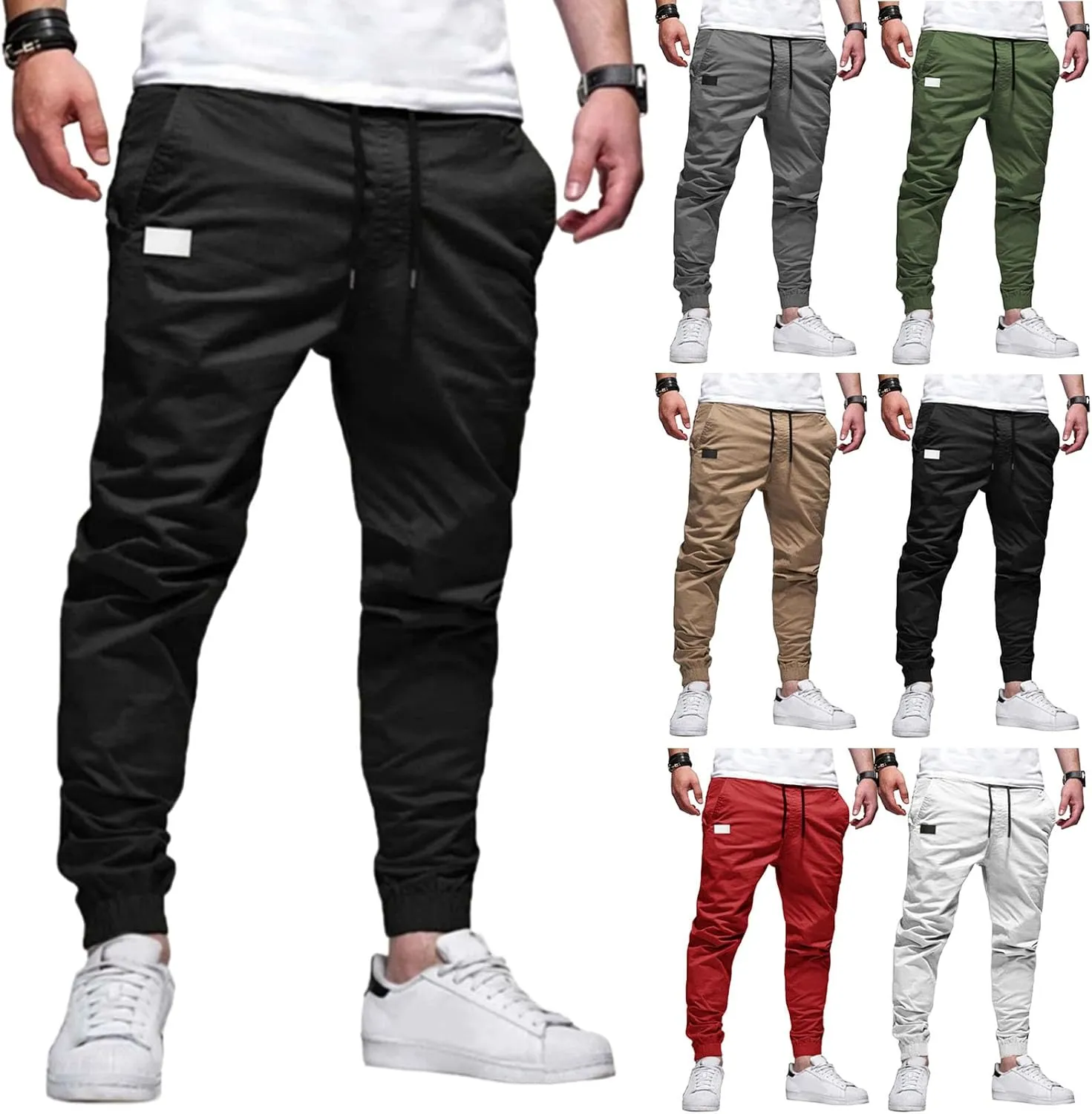 Men's Joggers Sweatpants Slim Fit Jogger Pants Drawstring Gym Running Workout Pant with Pockets