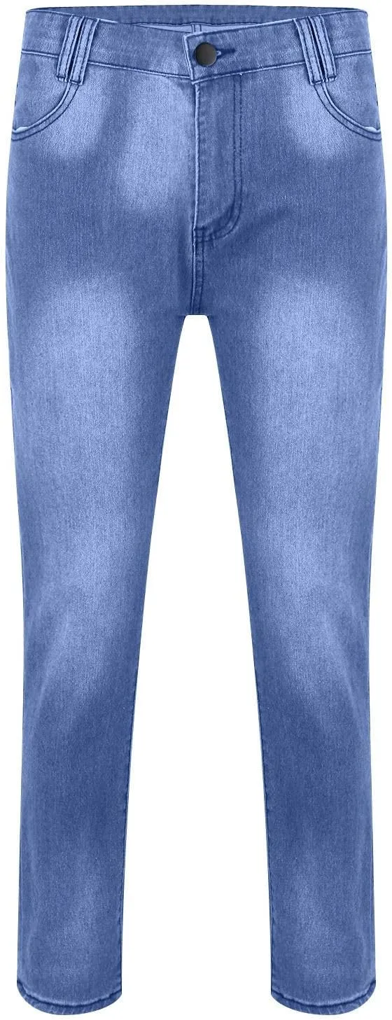 Mens Slim Fit Skinny Denim Pants Straight Leg Vintage Distressed Casual Jeans Classic Biker Jean Outdoor Streetwear Trousers