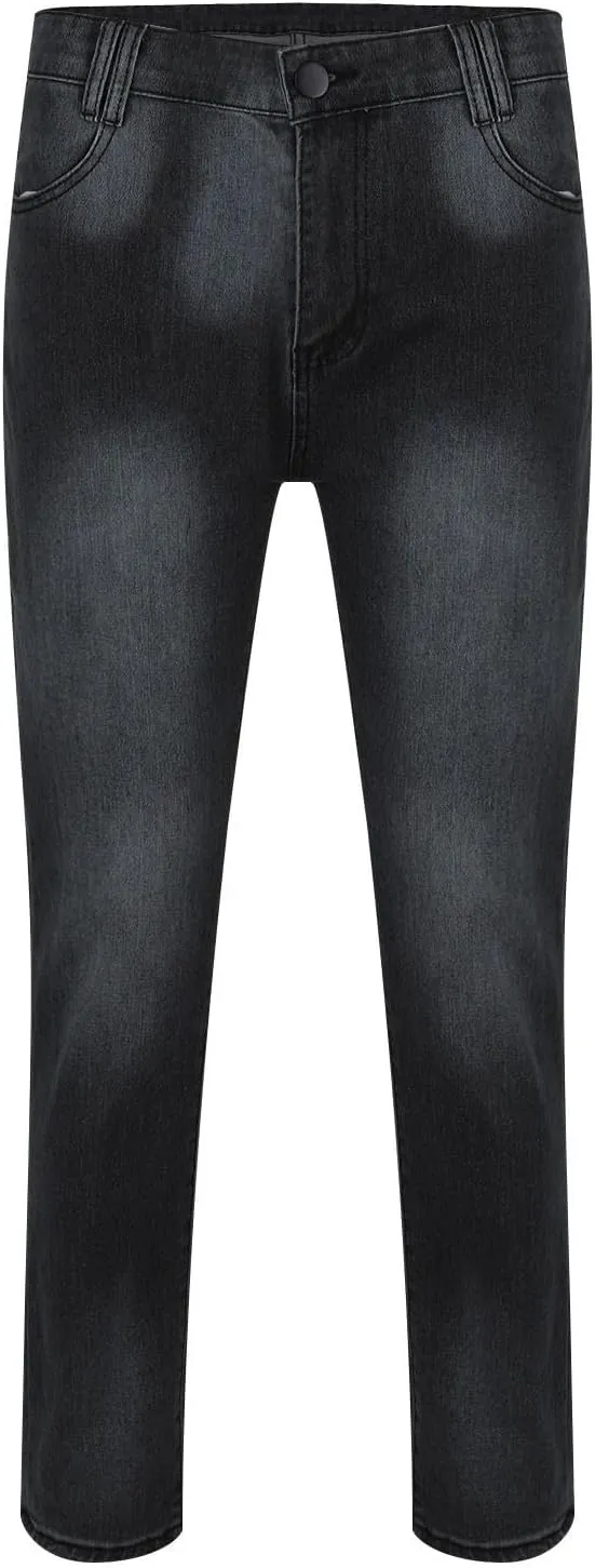 Mens Slim Fit Skinny Denim Pants Straight Leg Vintage Distressed Casual Jeans Classic Biker Jean Outdoor Streetwear Trousers