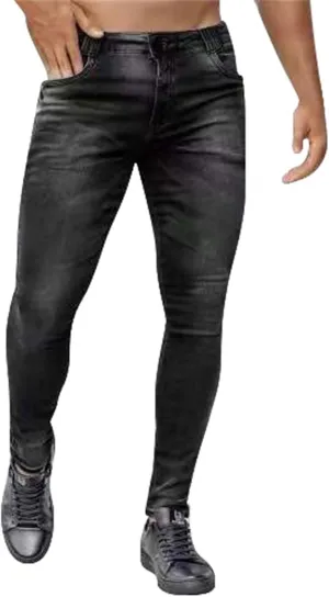 Mens Slim Fit Skinny Denim Pants Straight Leg Vintage Distressed Casual Jeans Classic Biker Jean Outdoor Streetwear Trousers
