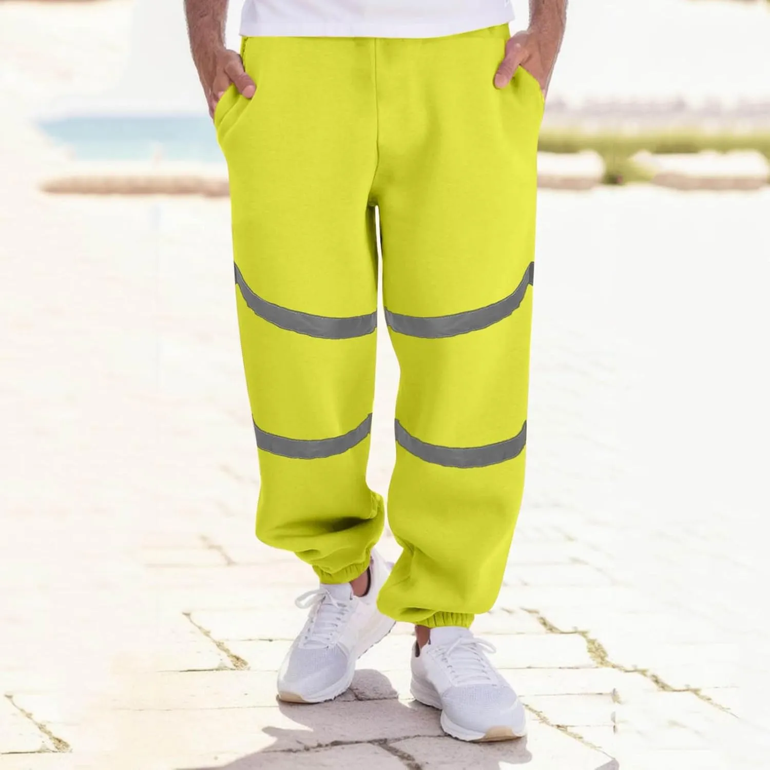 Mens Sweatpants with Pockets Big and Tall Baggy Stretch Drawstring Elastic Waist Athletic Jogger Sweat Pant with Pocket