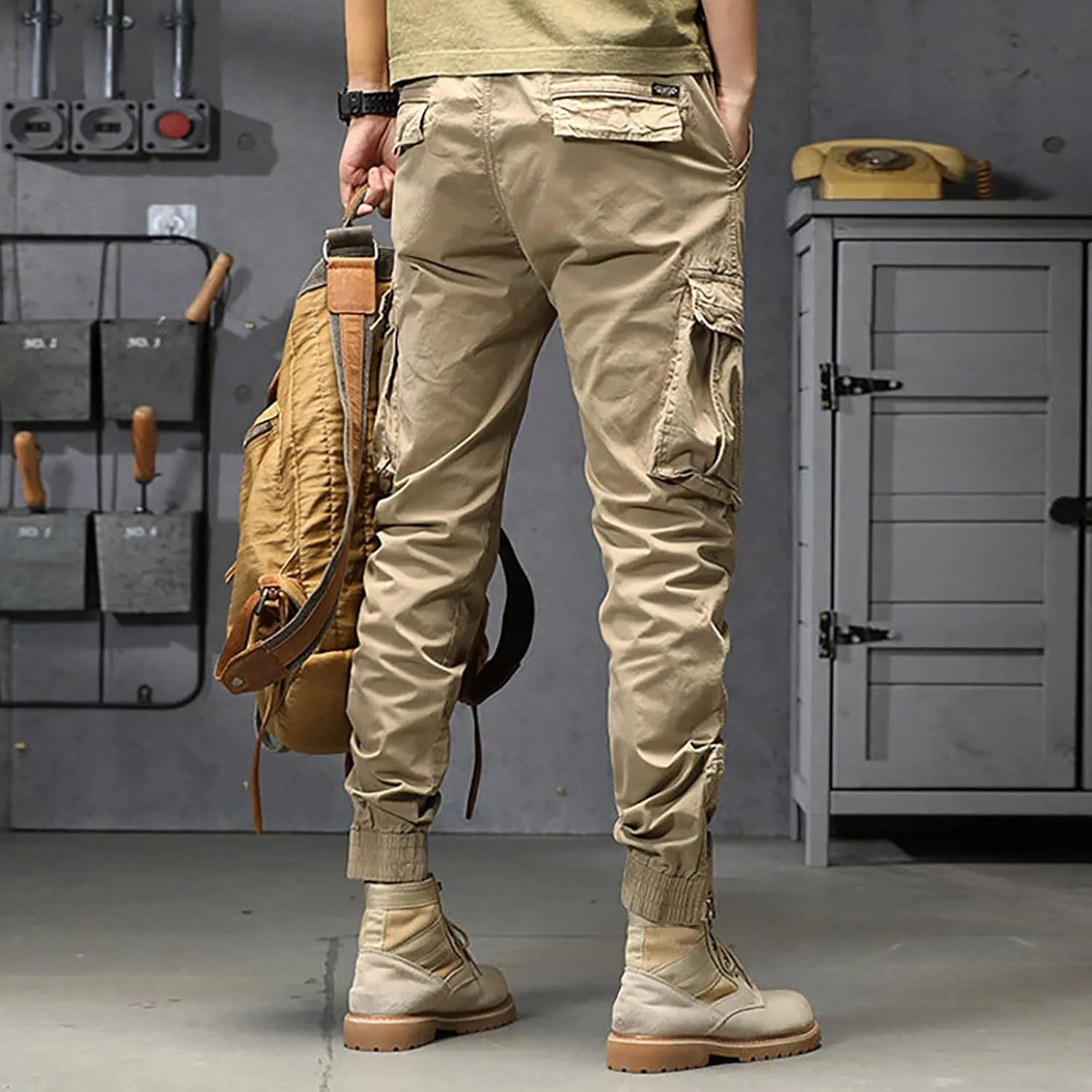 Mens Sweatpants with Pockets Big and Tall Mens Long Pants Joggers for Men Cargo Athletic Casual Cargo Pants Military