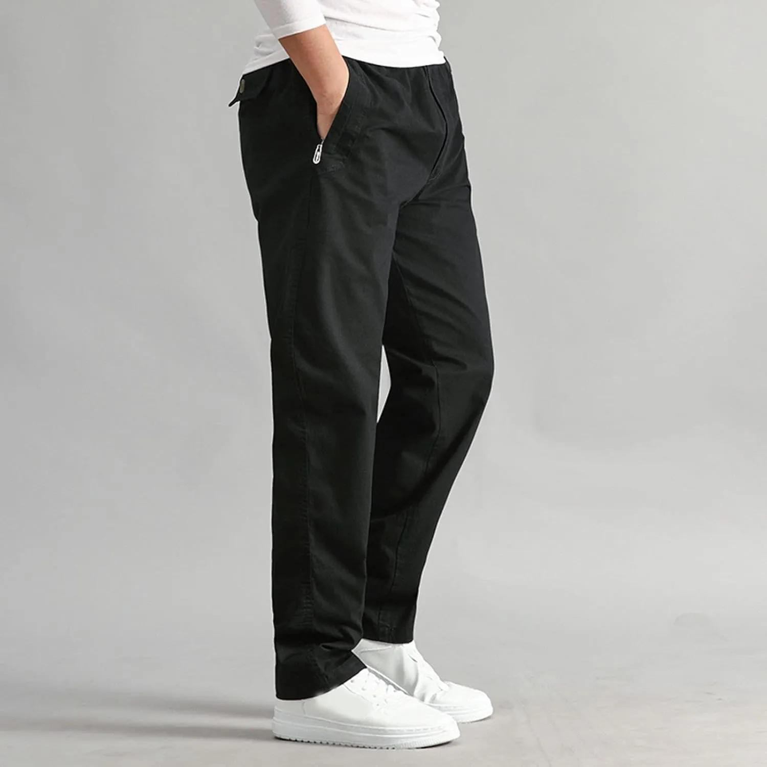 Mens Sweatpants with Pockets Big and Tall Pants Lightweight Hiking Workout Jogger Mens Streetwear Reflective Tactical