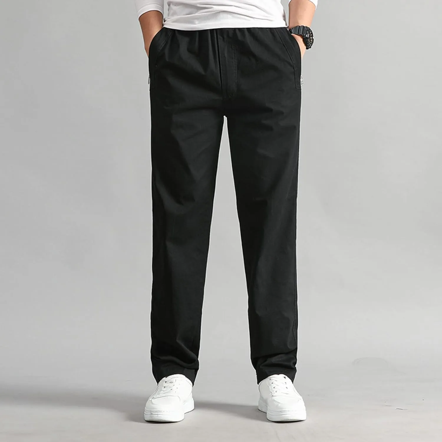 Mens Sweatpants with Pockets Big and Tall Pants Lightweight Hiking Workout Jogger Mens Streetwear Reflective Tactical